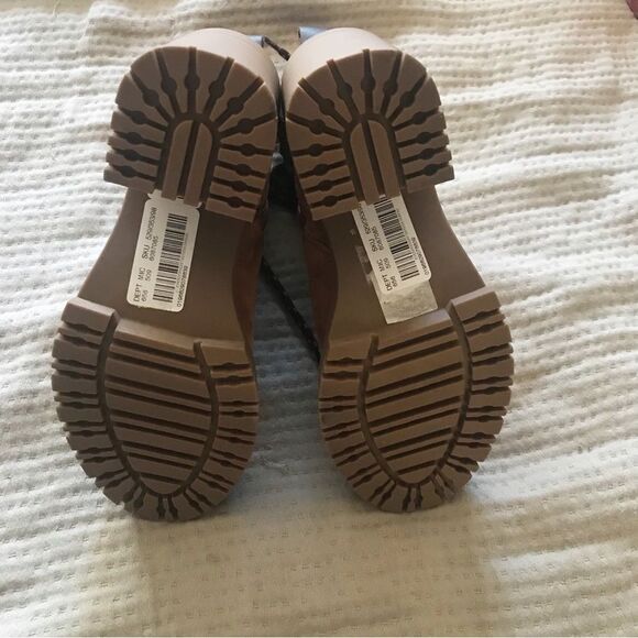 C&V‎ Suede Leather Platform Hiking Boot Bootie Lug Sole Brown Cap Toe Size 6 New - Picture 9 of 13